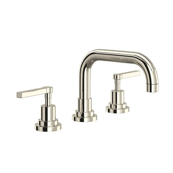 House Of Rohl Lombardia A2218LMPN-2 Lavatory Faucet 6-11/16" Deck-Mount 3H WS 1.20 GPM W/2-Lever Pop-Up Nickel