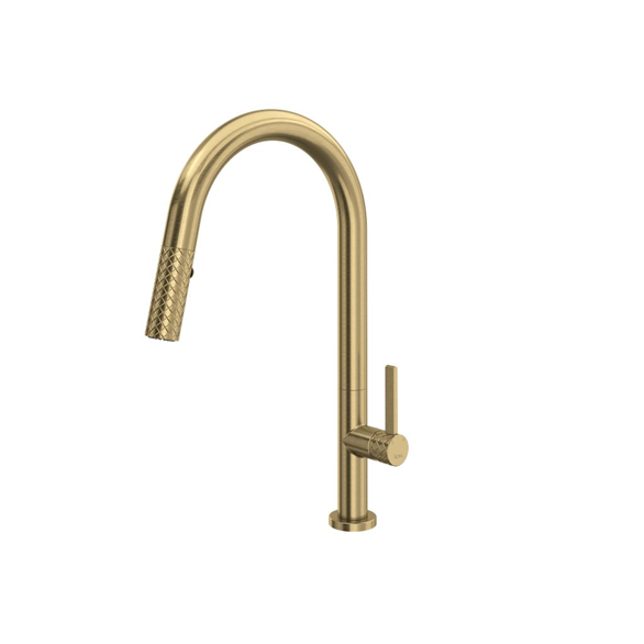 House Of Rohl Tenerife TE55D1LMAG Kitchen Faucet 9-1/32" C Deck-Mount 1H Pull-Down Spray W/1-Lever Gold