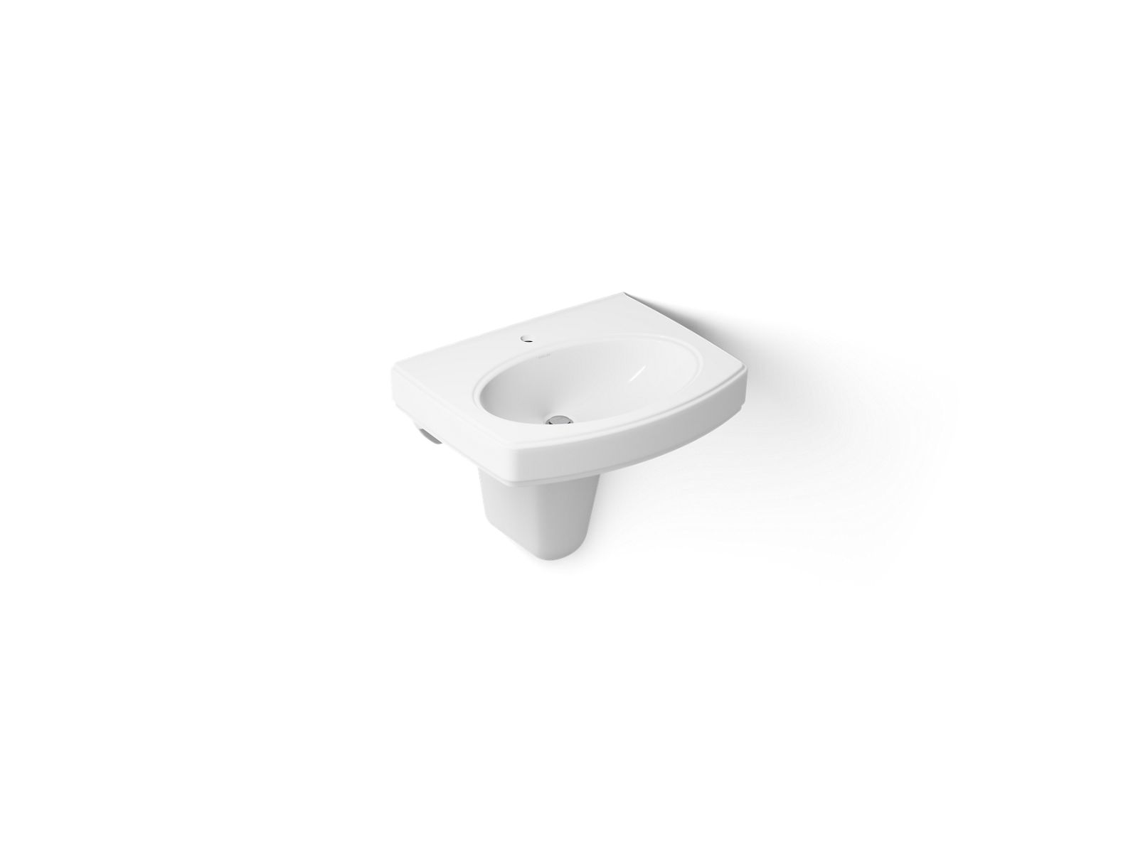 Kohler 2035-1-0 Pinoir 22" oval wall-mount bathroom sink