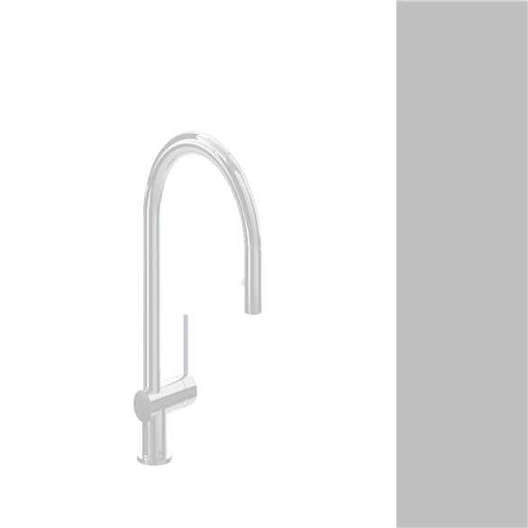 Riobel Azure AZ101C Kitchen Faucet 8-1/8" Deck-Mount 1H Pull-Down Spray W/1-Lever Chrome