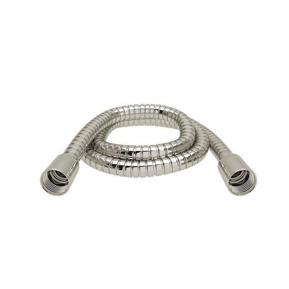 Riobel 7259PN Hose 59" 1/2" Metal Flexible Swivel W/2-Check Valves Conical Nut Nickel
