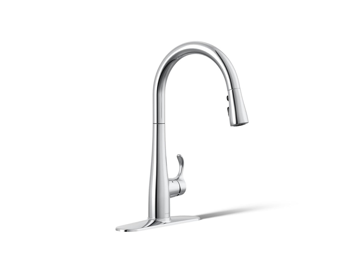 Kohler 22036-CP Simplice Touchless pull-down kitchen sink faucet with three-function sprayhead