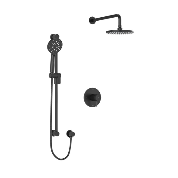 Riobel Riu TKIT#323RUTMBK Shower Trim Kit T&P W/1-Lever Black