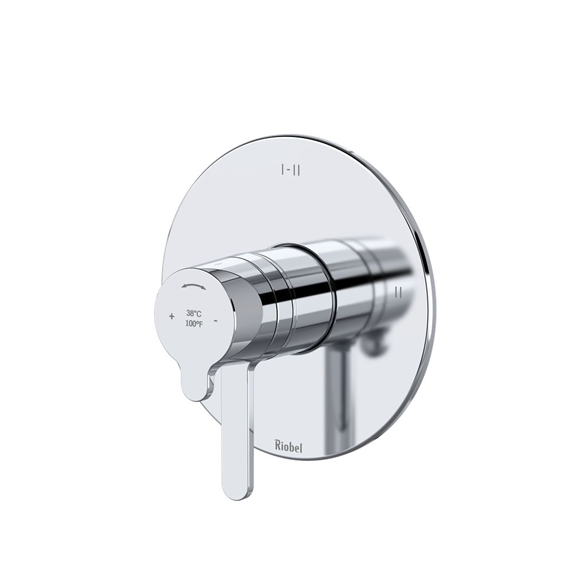 Riobel Nibi TNB23C Valve Trim 1/2" T&P W/2-Lever Chrome