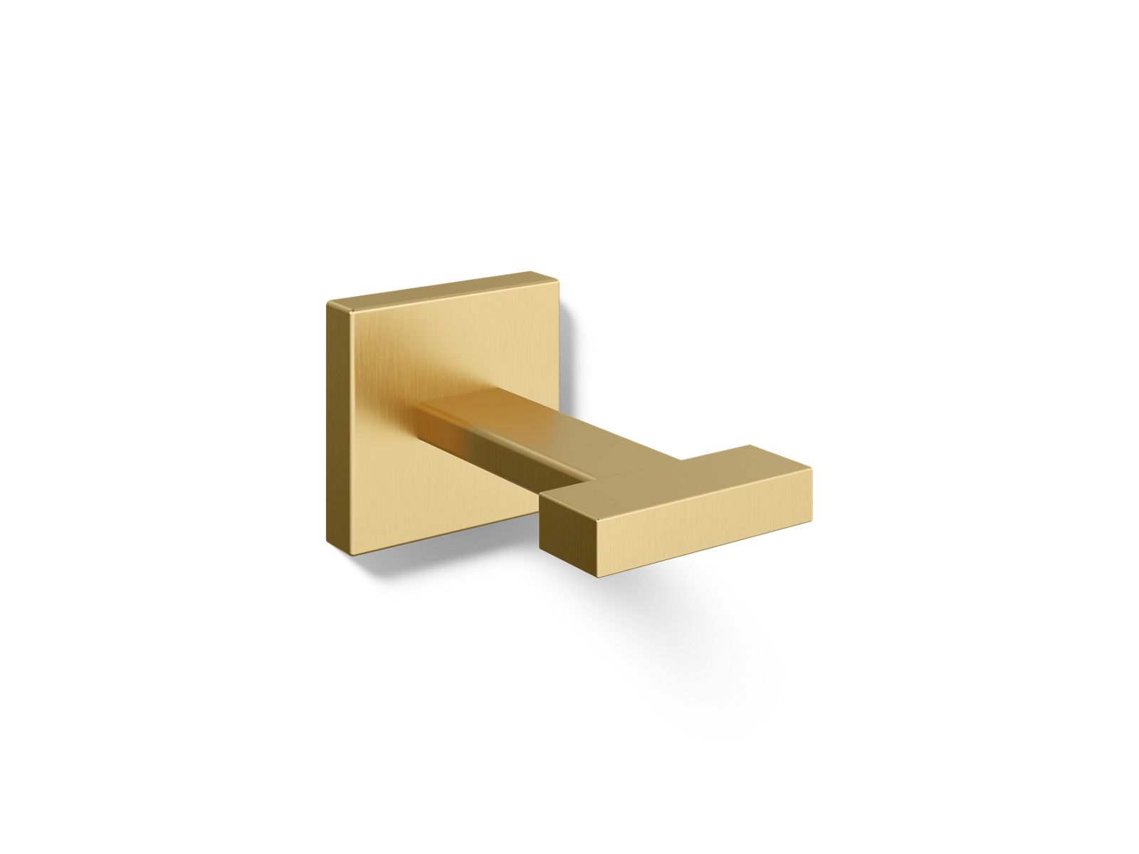 Kohler 23290-2MB Square Robe Hook, Vibrant Brushed Moderne Brass