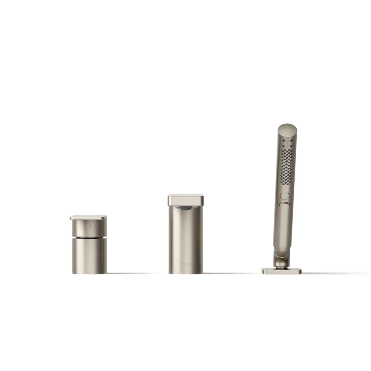 Kohler 23488-4-BN Parallel Deck-Mount Bath Faucet with Handshower