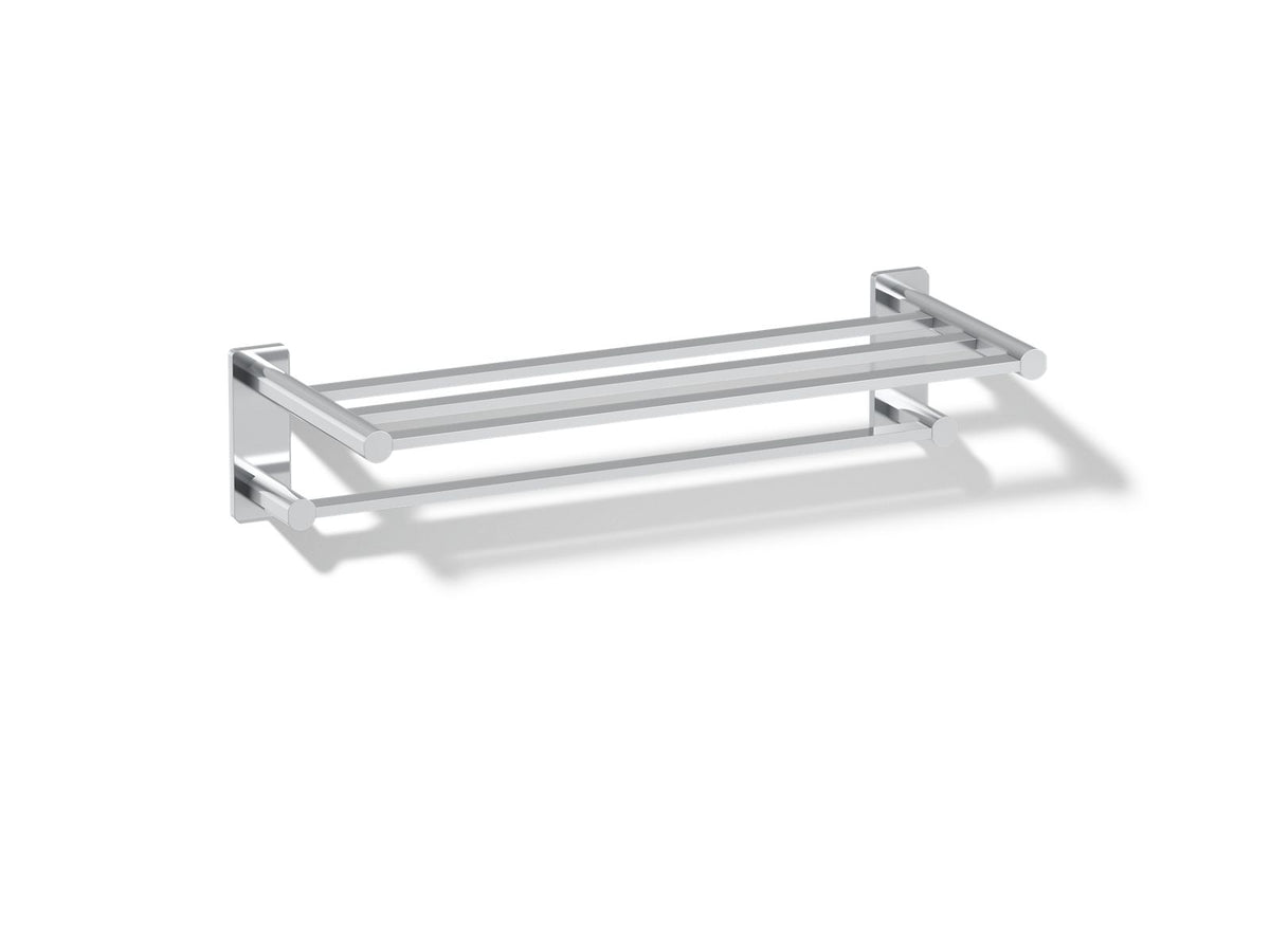 Kohler 23530-CP Parallel Hotelier Shelf with Towel Bar, Chrome
