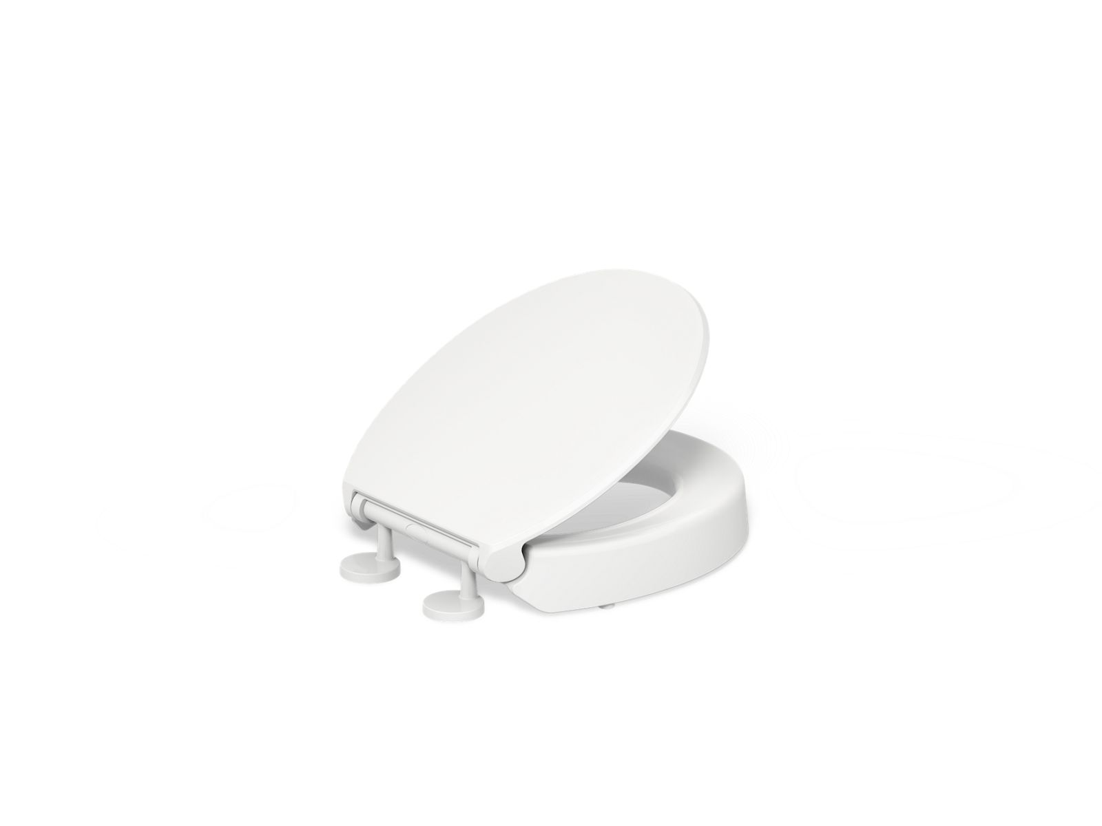 Kohler 25876-0 Hyten Elevated Quiet-Close round-front toilet seat