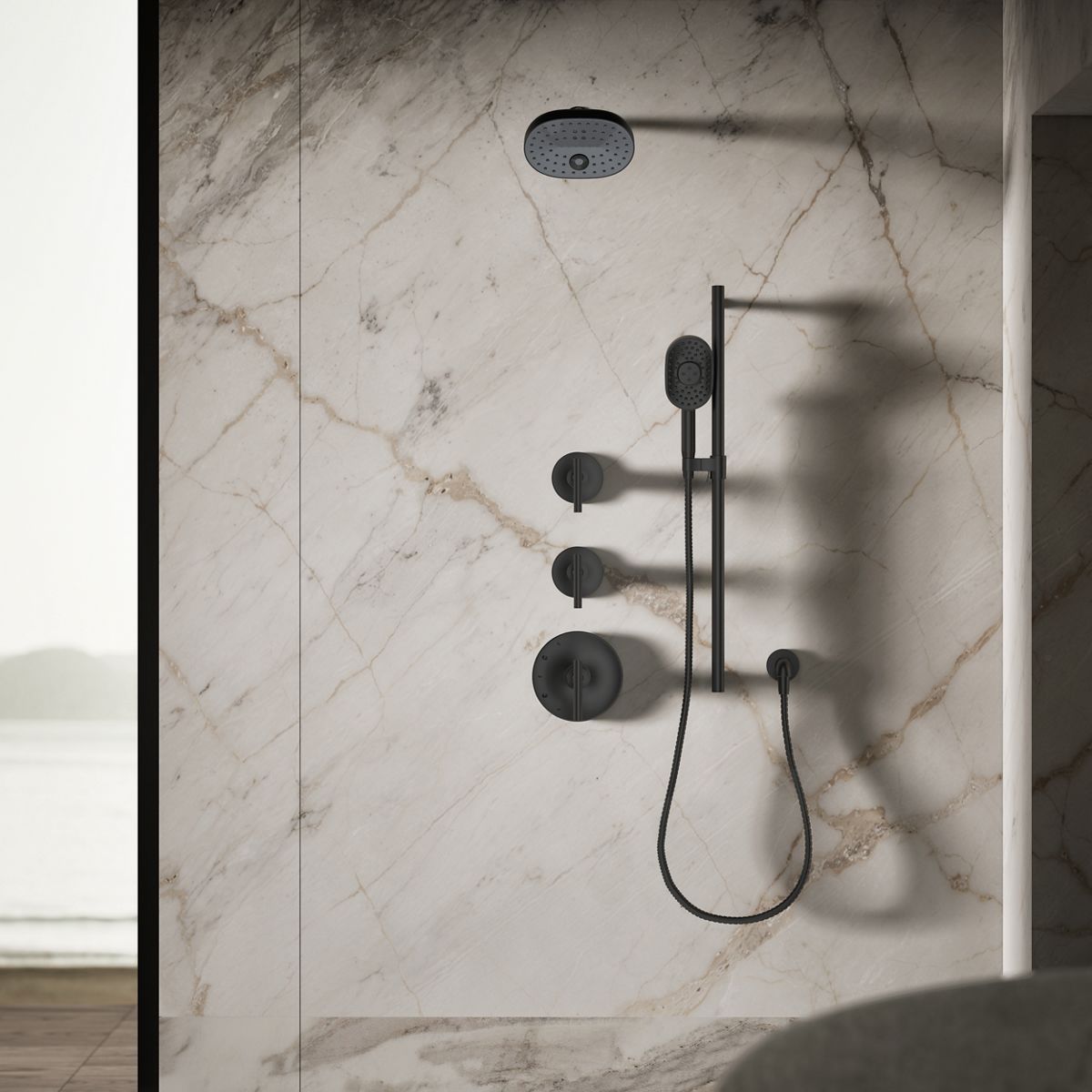 Statement Three-function showerhead, 2.5 gpm