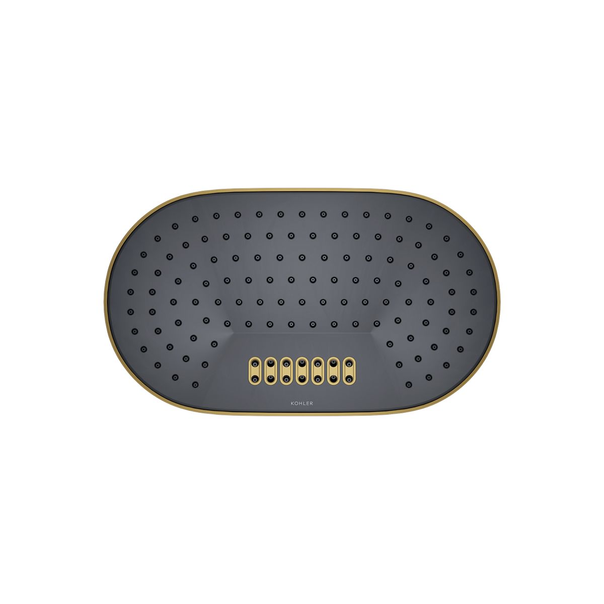 Kohler 26295-2MB Statement Oblong 14" two-function rainhead, 2.5 gpm