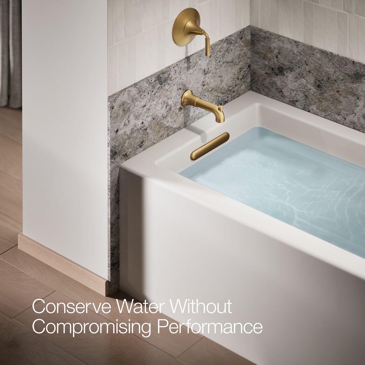 Tone Wall-mount bath spout with diverter
