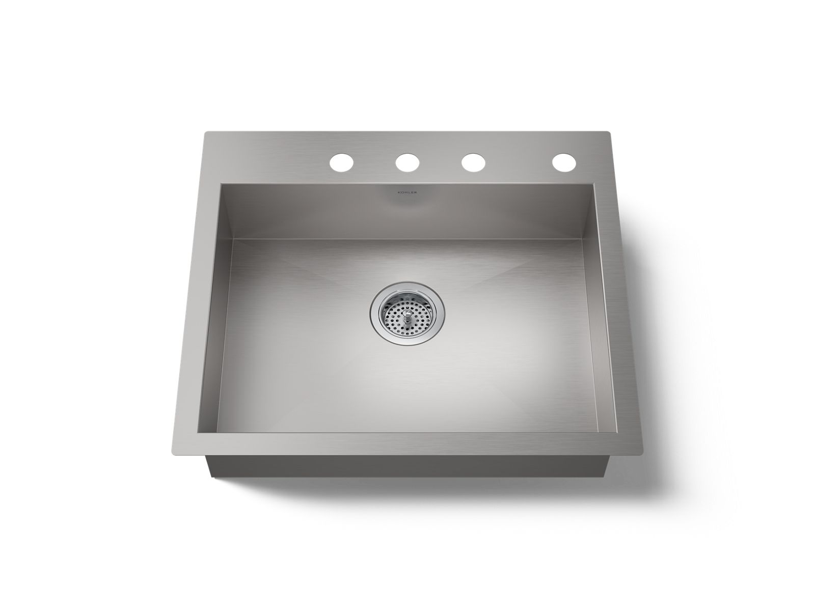 Kohler 3894-4-NA Vault 25" top-/undermount single-bowl kitchen sink