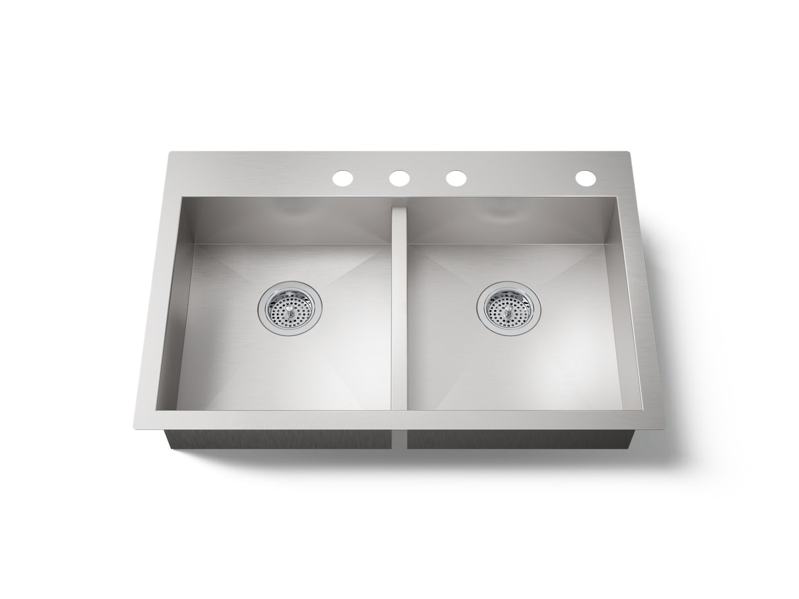 Kohler 3996-4-NA Vault 33" top-/undermount double-bowl kitchen sink
