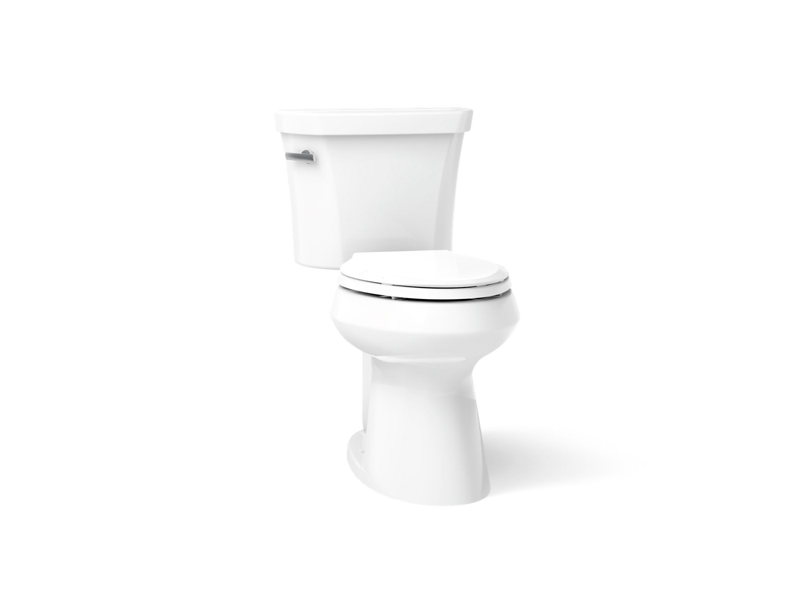Kohler 76301-0 Highline Two-piece elongated toilet with concealed trapway, 1.28 gpf