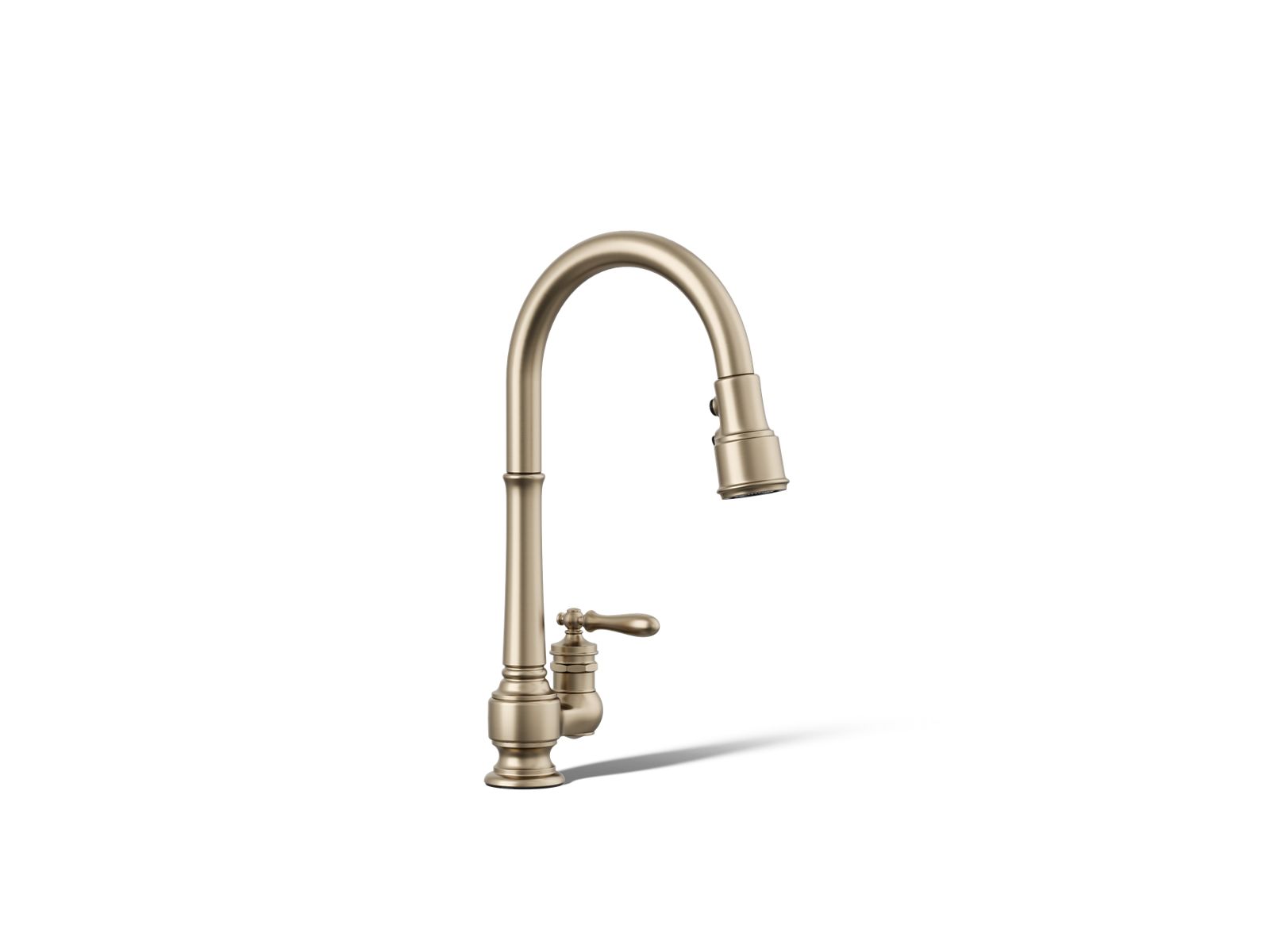 Kohler 99260-BV Artifacts Pull-down kitchen sink faucet with three-function sprayhead