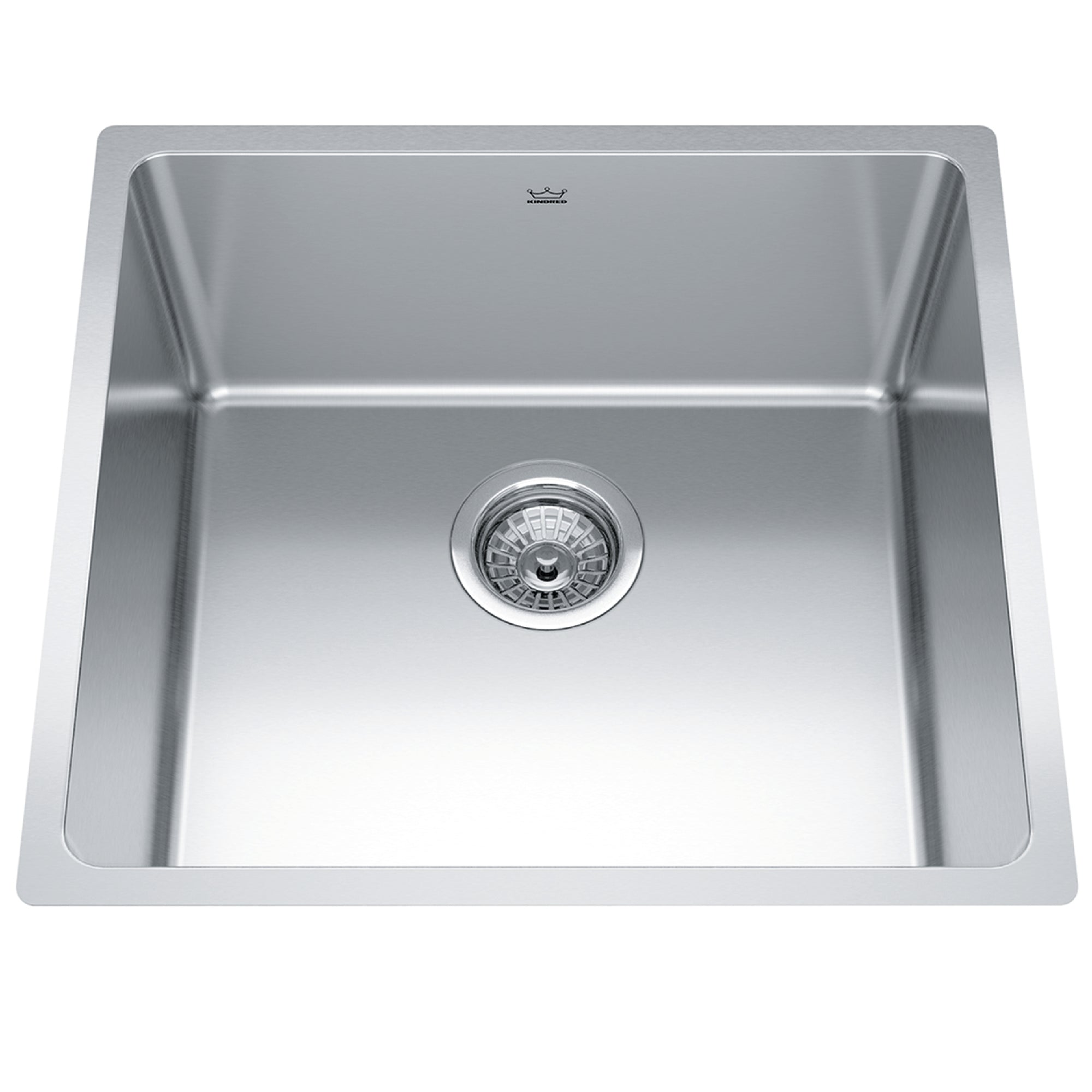 Franke Kindred BSU1820-9 - Brookmore 19.6-in LR x 18.2-in FB Undermount Single Bowl Stainless Steel Kitchen Sink