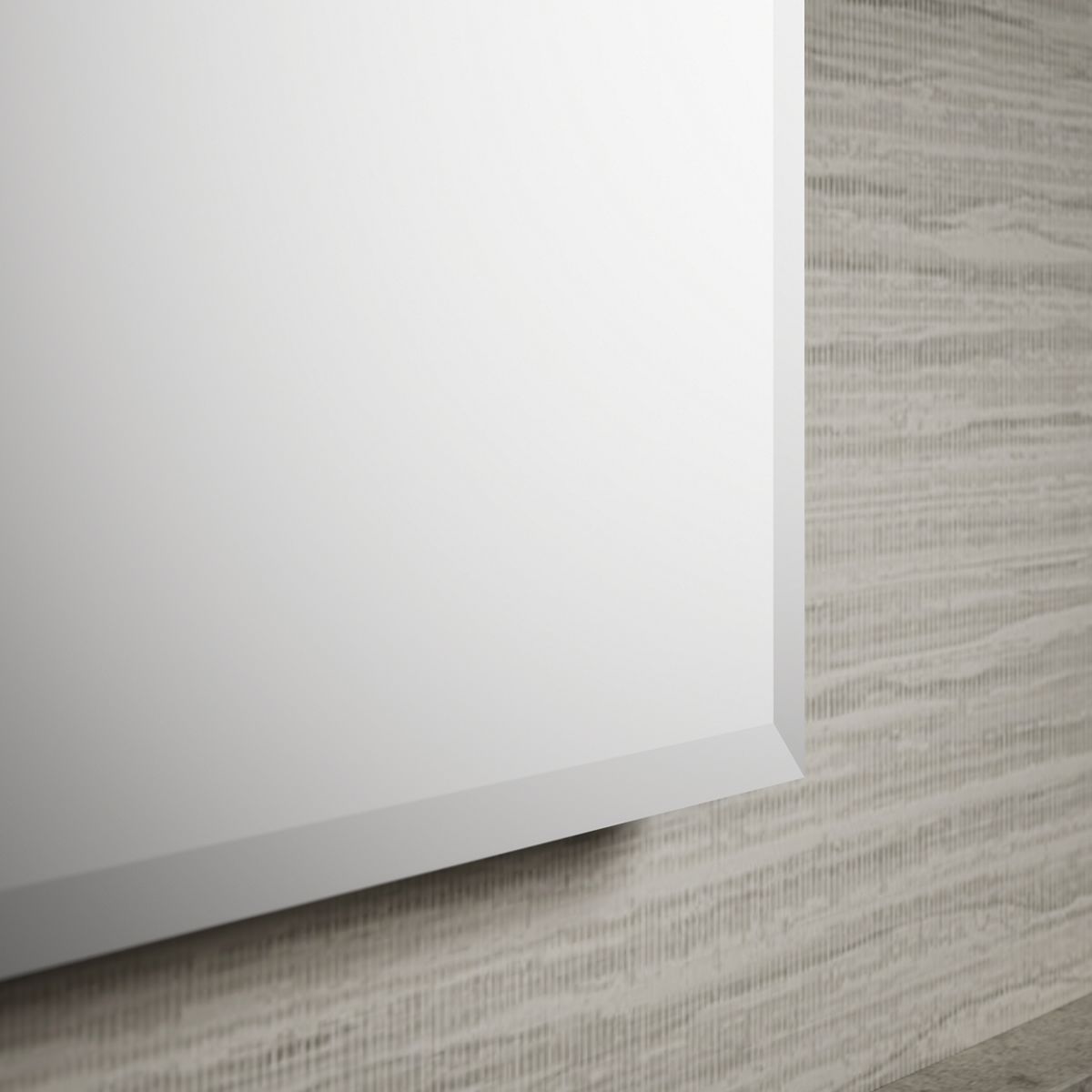 Kohler CB-CLC1526FS 15" W x 26" H aluminum single-door medicine cabinet with mirrored door, beveled edges
