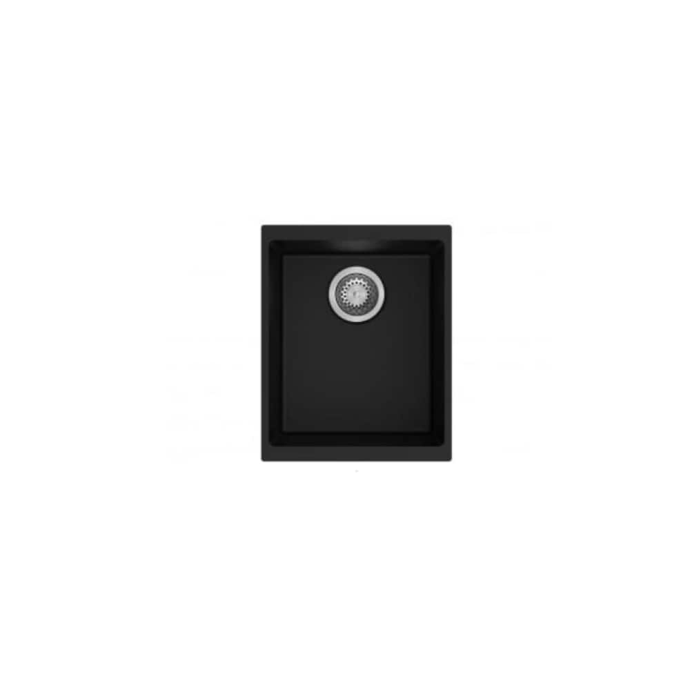 CraftX CrystaLux CXGRS15DM-DBK 15-inch dual-mount black granite sink