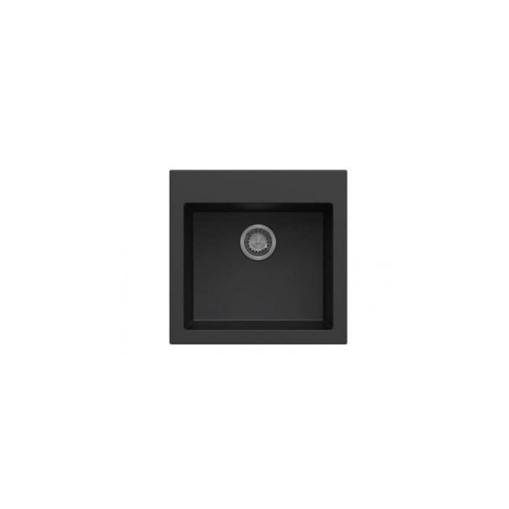 CraftX CrystaLux CXGRS21TM-DBK 21-inch top-mount black granite sink