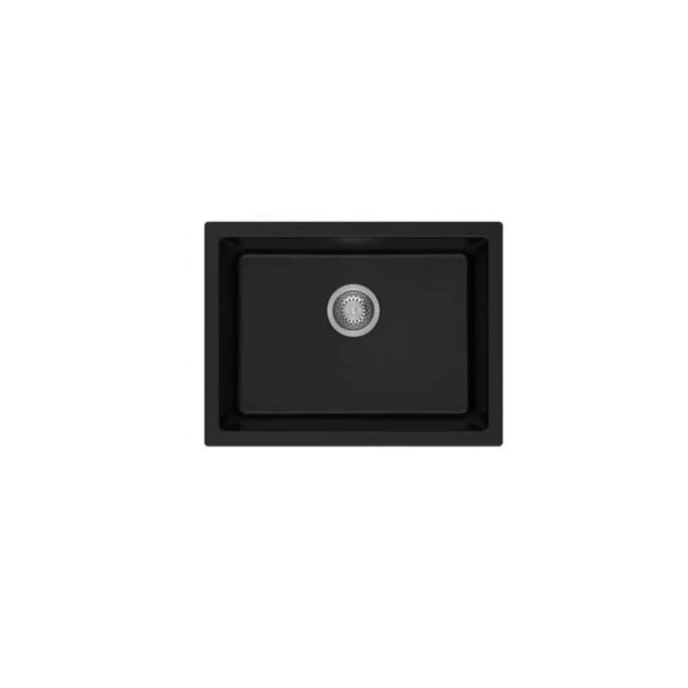 CraftX CrystaLux CXGRS24DM-DBK 24-inch dual-mount black granite sink
