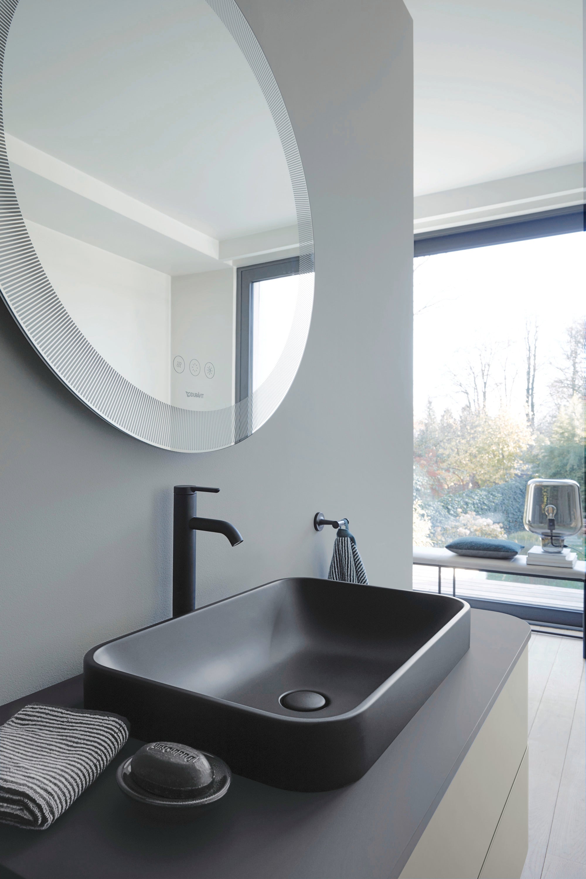 Duravit 2359601300 - Happy D.2 23 5/8" Rectangular Vessel Sink in Matte Anthracite