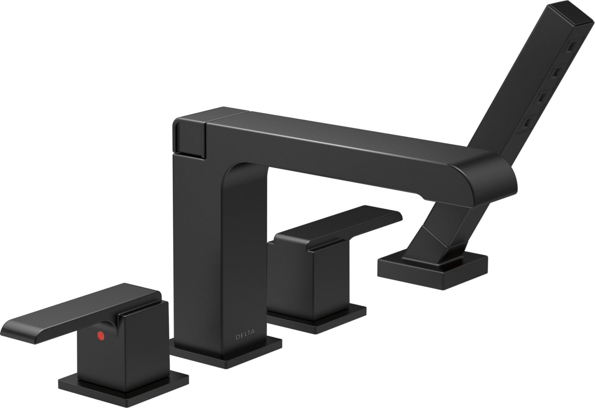 Delta T4767 - Roman Tub Trim With Hand Shower - Matte Black
