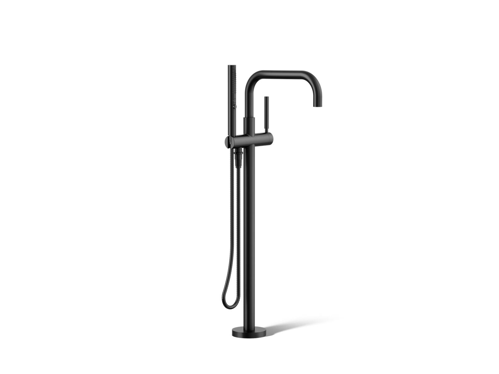 Kohler T97328-4-BL Purist Floor-mount bath filler trim with handshower