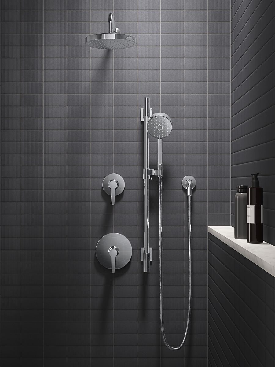 Kohler 10124-CP Wall-mount rainhead arm and flange