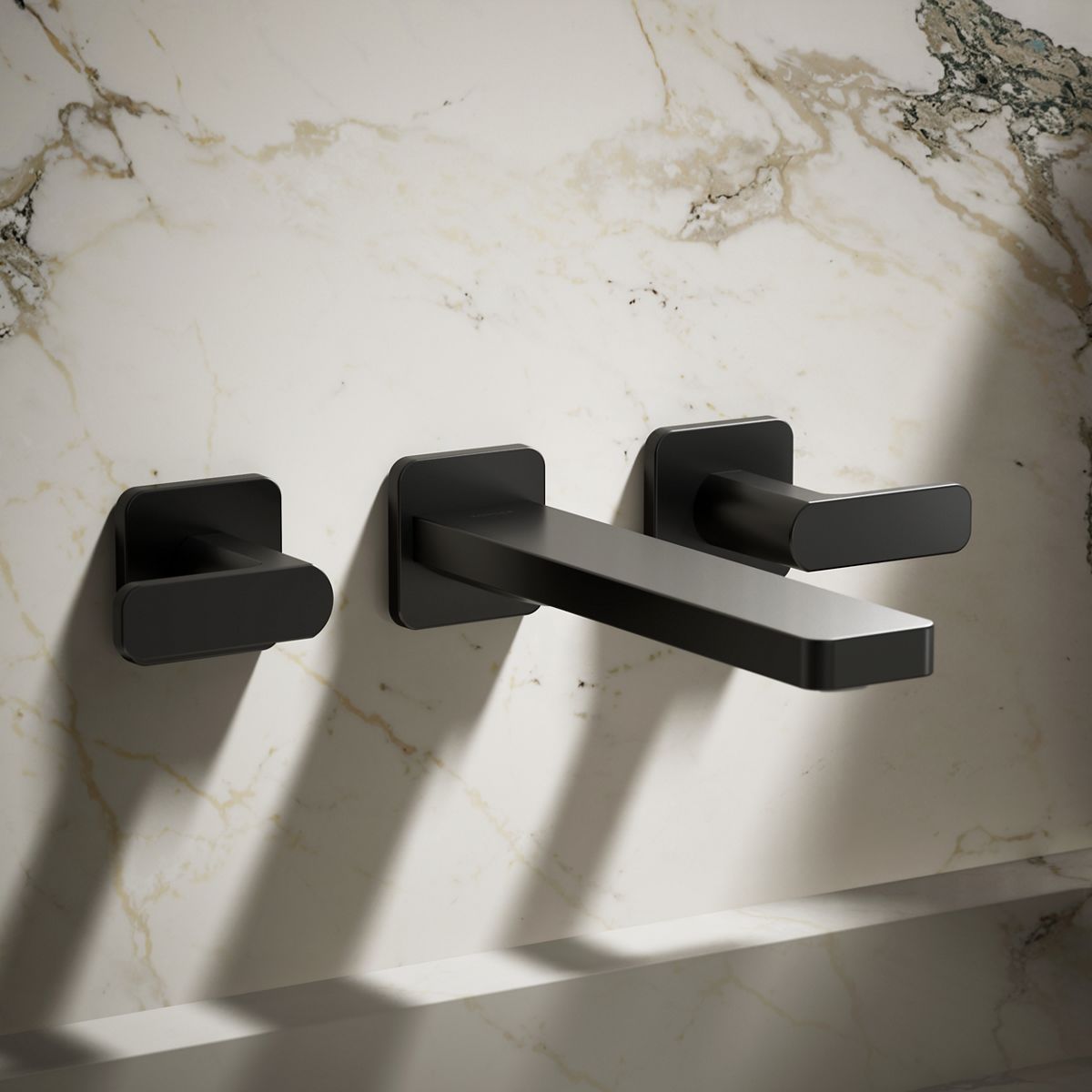 Parallel Wall-mount bathroom sink faucet trim, 1.2 gpm