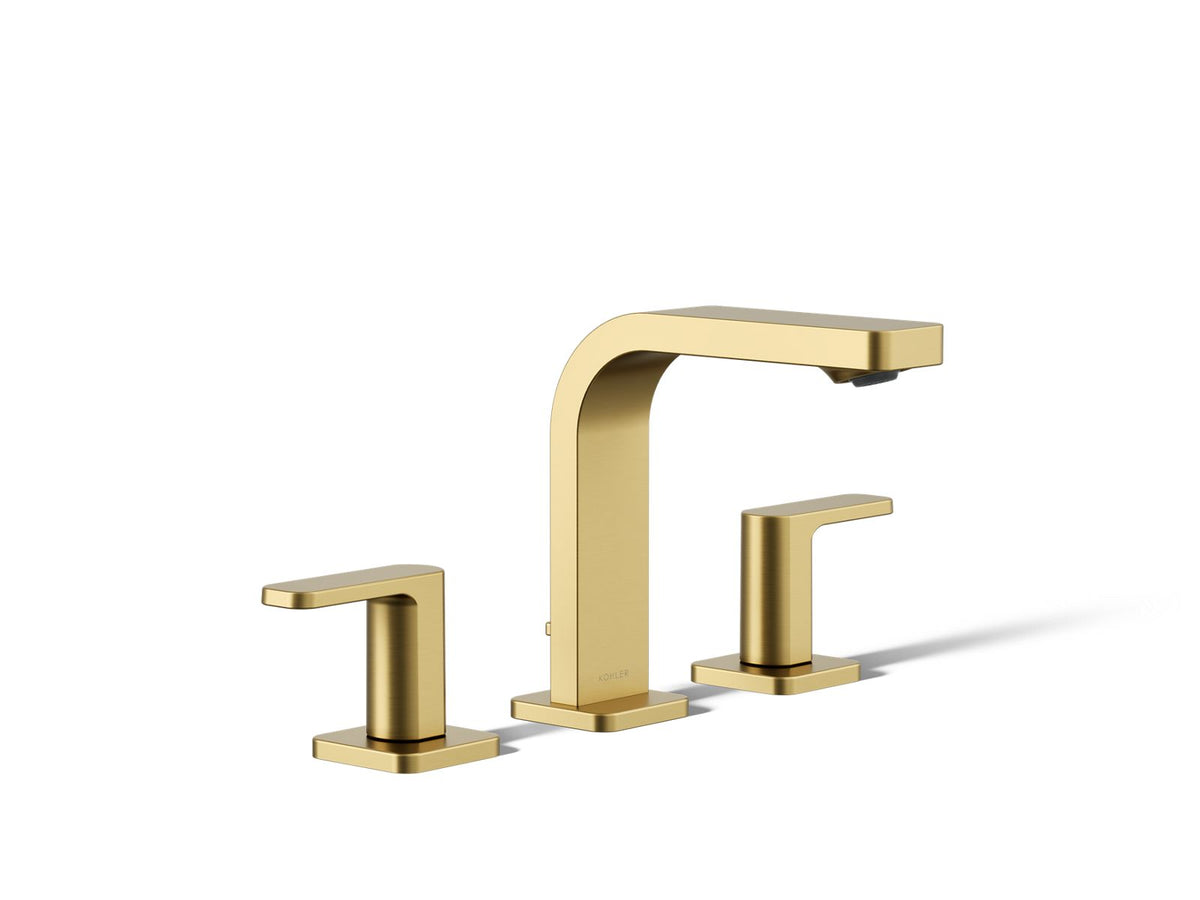 Kohler 23484-4-2MB Parallel Widespread Bathroom Sink Faucet, 1.2 GPM, Vibrant Brushed Moderne Brass