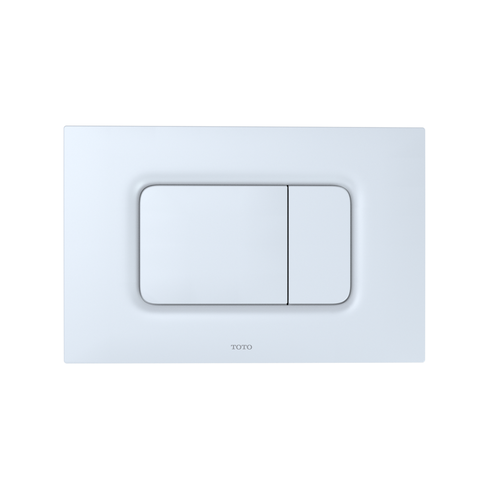 TOTO Dual Flush Rectangle Push Button Plate for Select DuoFit In-Wall Tank Unit, White Matte - YT920#WH