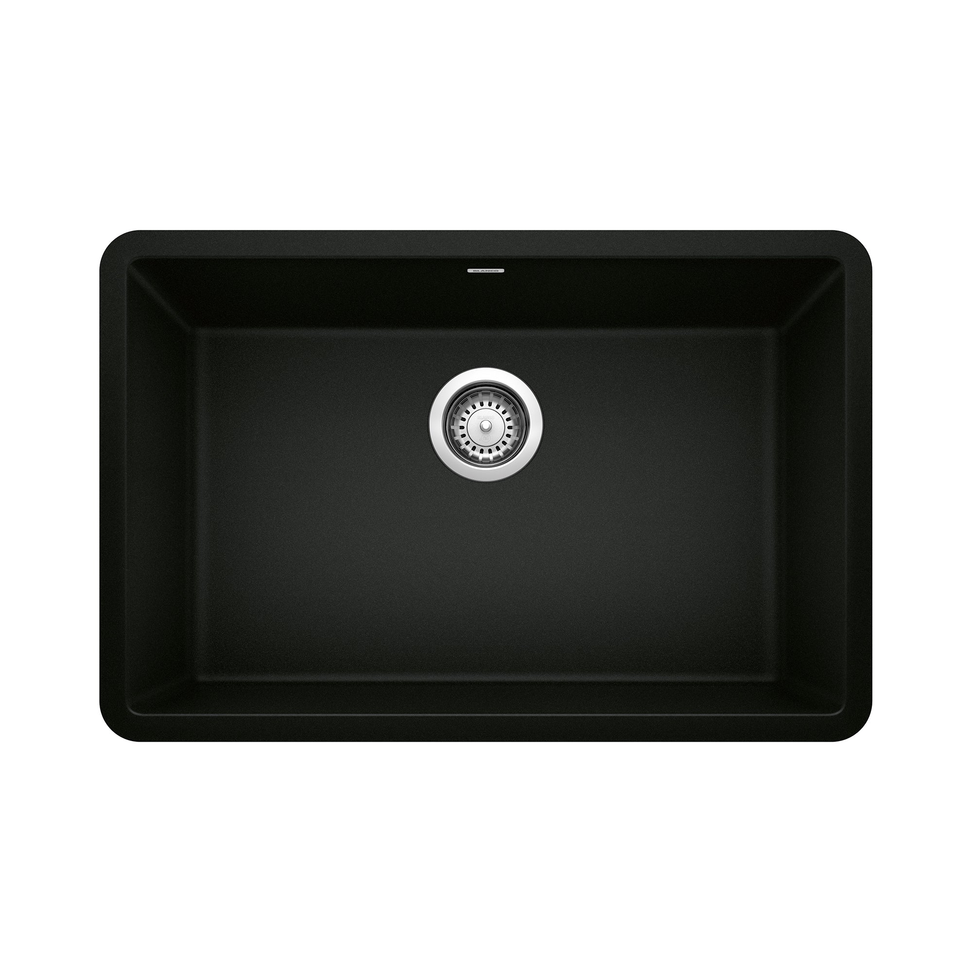 Blanco - 402656 - Precis SILGRANIT 27" Single Bowl Undermount Kitchen Sink - Coal Black