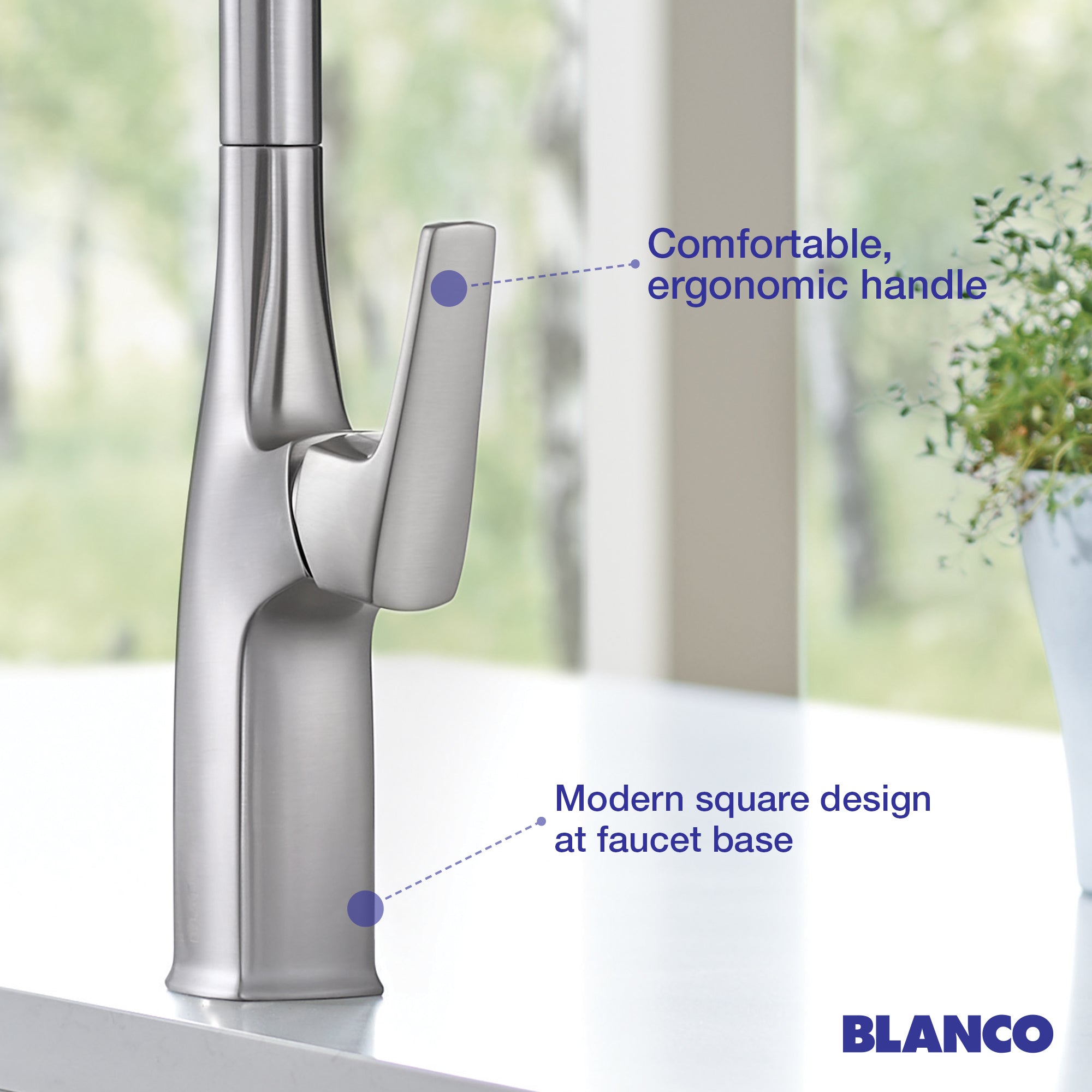 Blanco - 442675 - Rivana Semi-Pro Pull-Down Dual-Spray Kitchen Faucet - Chrome - Infographic 3