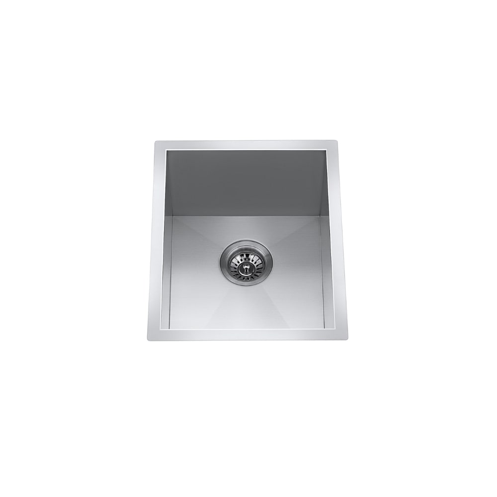 15" Undermount Zero-Radius Single-Bowl Stainless Steel Bar / Prep Sink with Strainer - CraftX CXZS773
