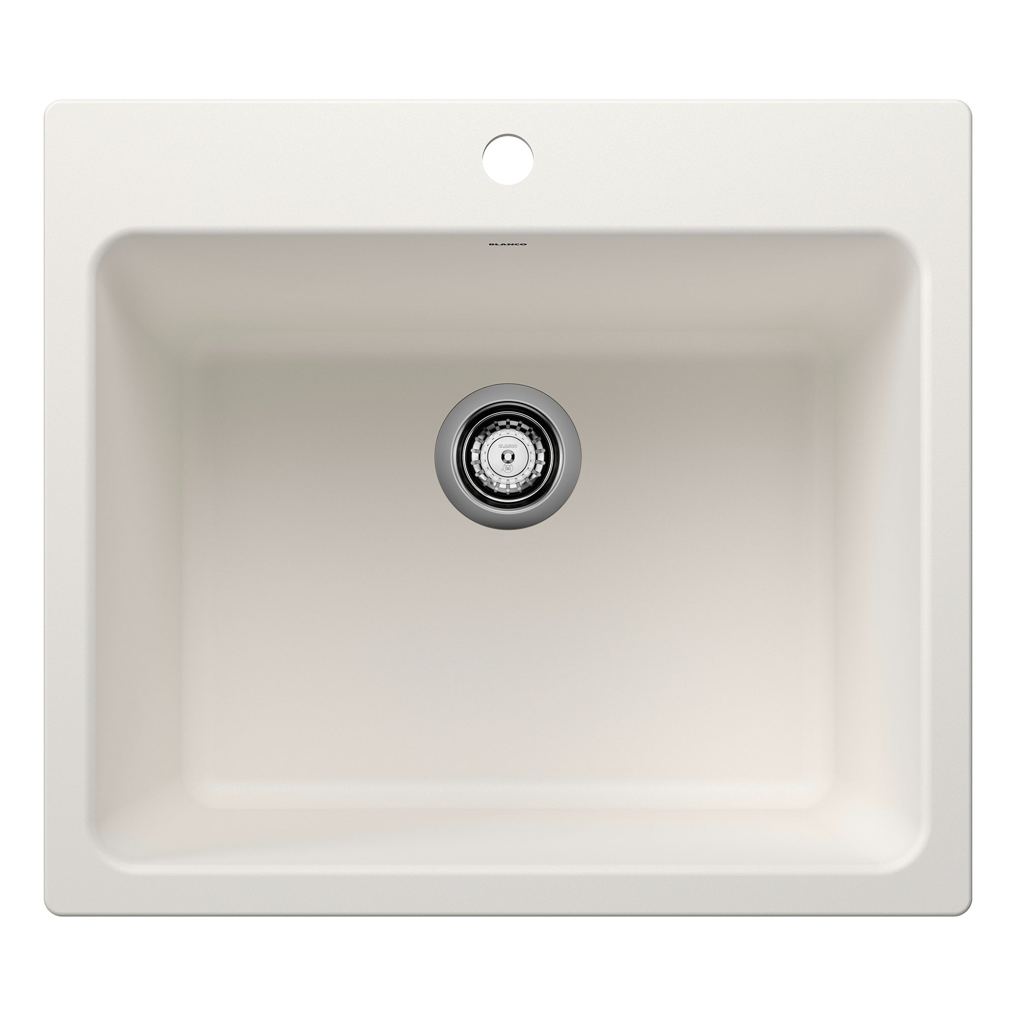 Blanco - 401908 - Liven SILGRANIT 25" Single Bowl Dual Mount Laundry Sink - White