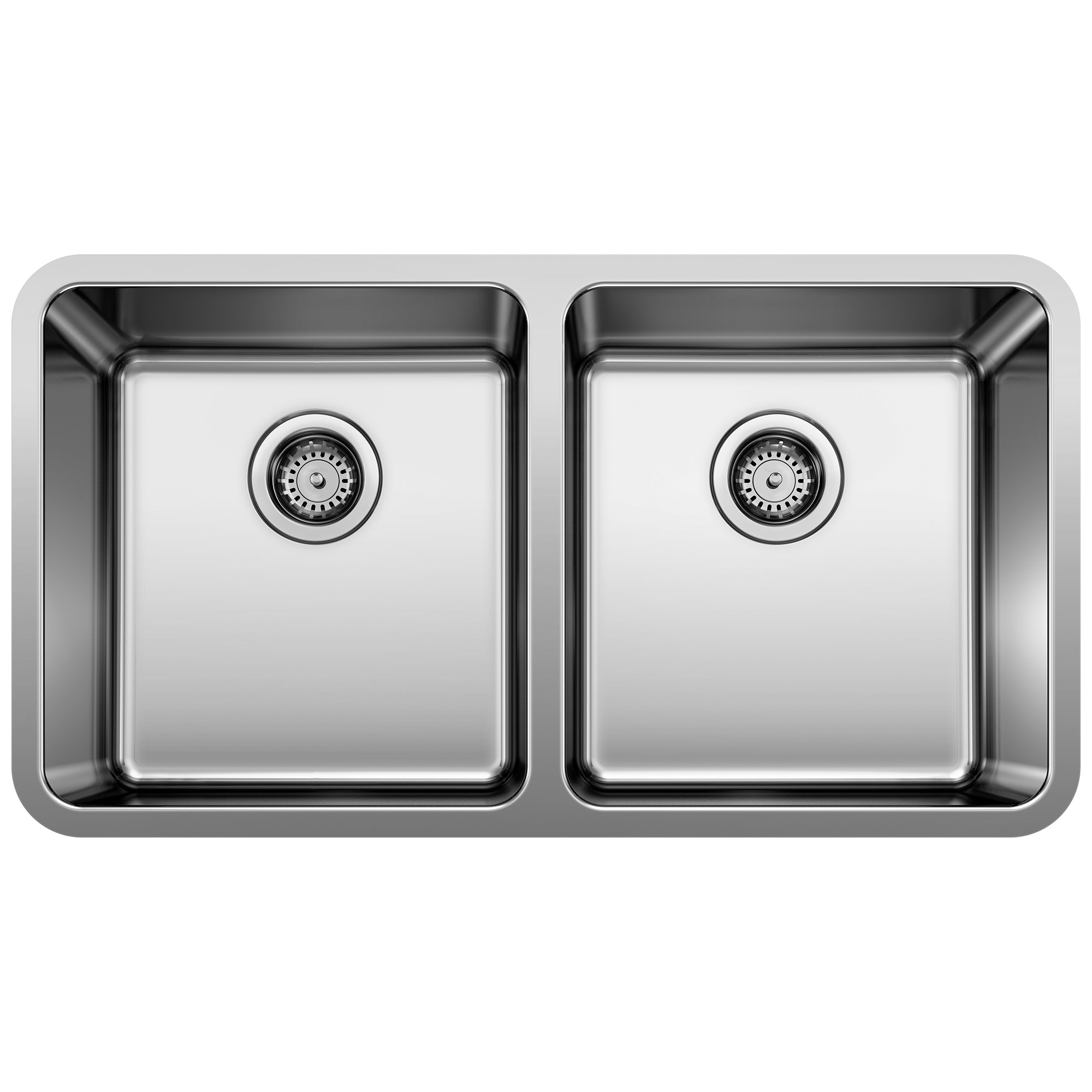 Blanco - 402243 - Formera 33" 50/50 Double Bowl Undermount Stainless Steel Kitchen Sink - Satin Polish