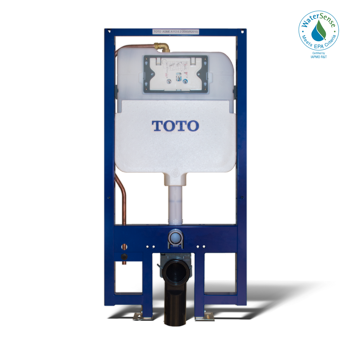 TOTO DUOFIT In-Wall Dual Flush 1.28 and 0.9 GPF Tank System, Copper Supply Line - WT173M