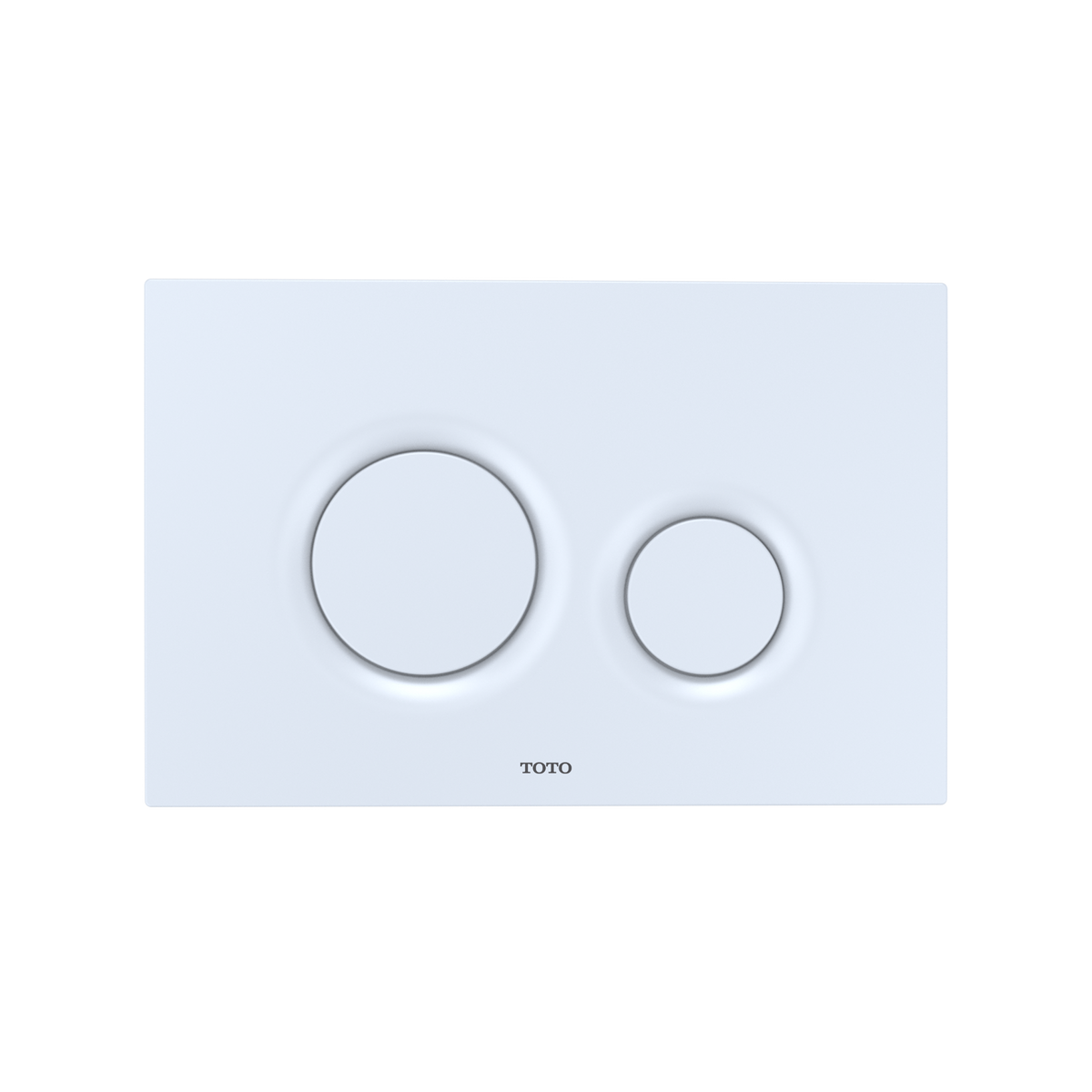 TOTO Dual Flush Round Push Button Plate for Select DuoFit In-Wall Tank Unit, White Matte - YT930#WH