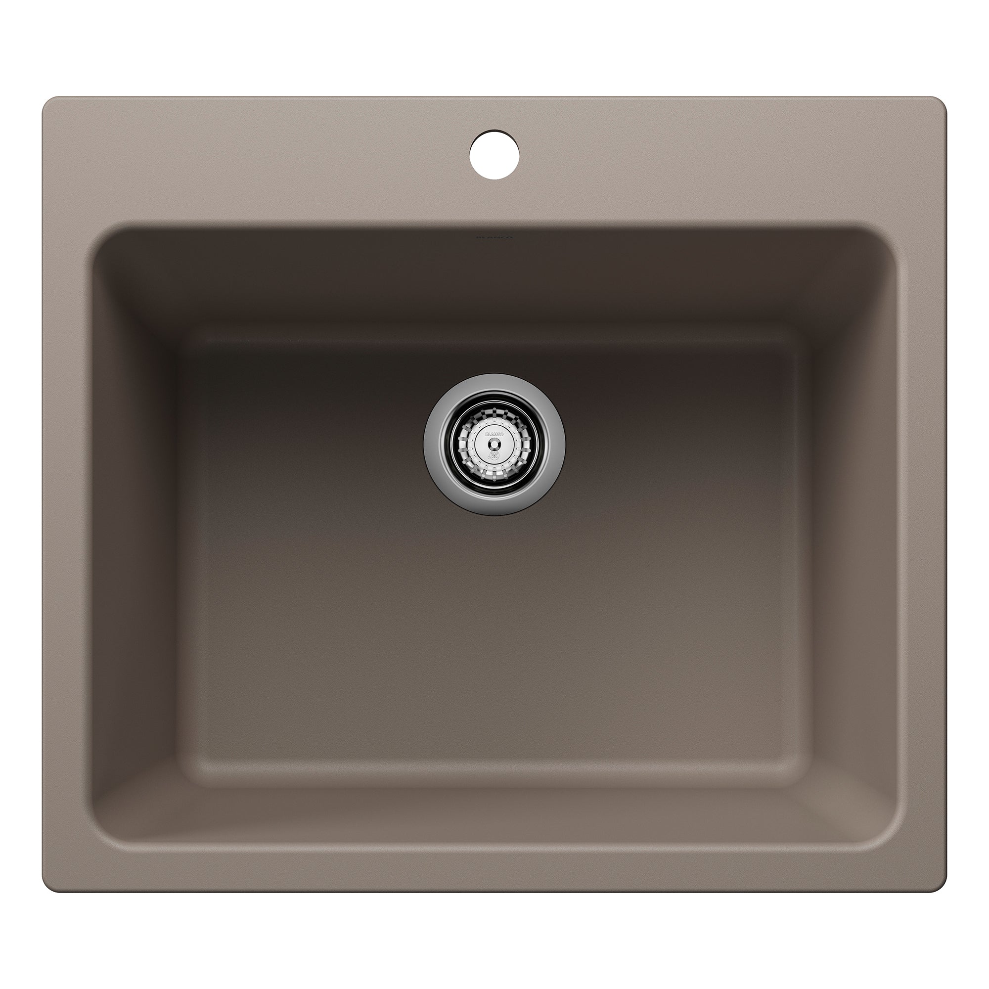 Blanco - 401907 - Liven SILGRANIT 25" Single Bowl Dual Mount Laundry Sink - Truffle