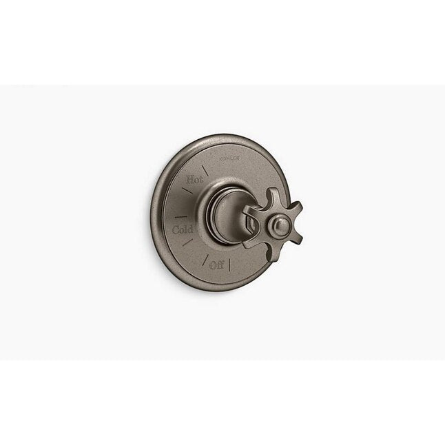 Kohler TS72767-3M-VNT Artifacts Rite-Temp valve trim with prong handle - Vintage Nickel