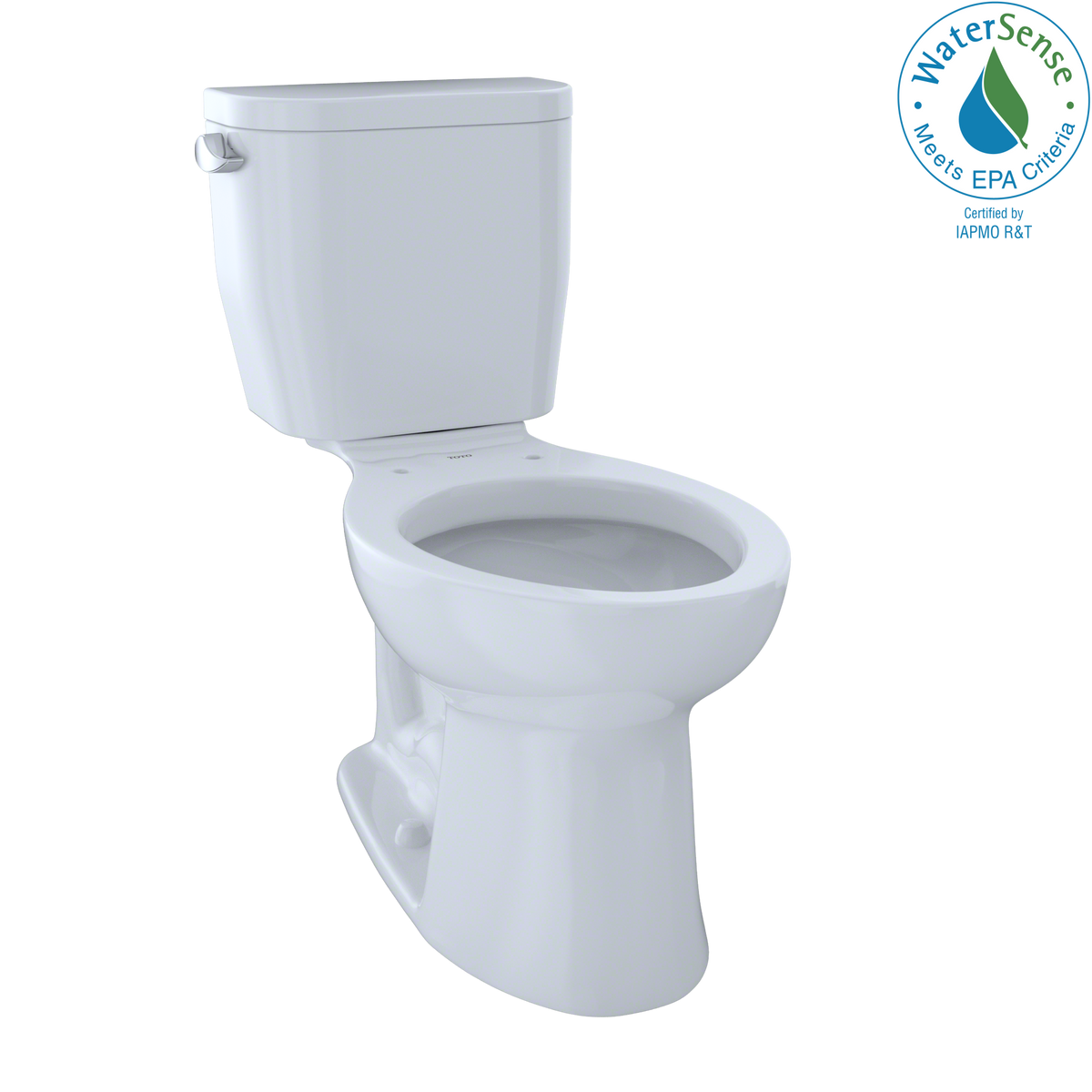 TOTO Entrada Two-Piece Elongated 1.28 GPF Universal Height Toilet, Cotton White - CST244EF#01