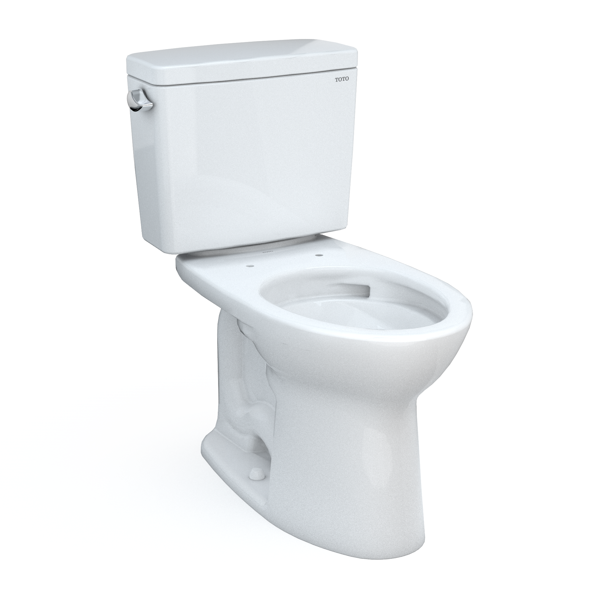 TOTO Drake Two-Piece Elongated 1.6 GPF Universal Height TORNADO FLUSH Toilet with CEFIONTECT, Cotton White - CST776CSFG#01