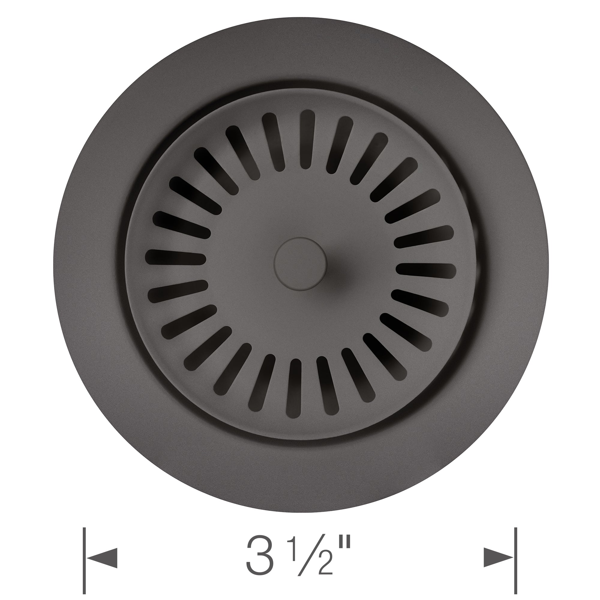 Blanco - 240324 - Color-Coordinated Metal Basket Strainer - Cinder - Dimension Shot