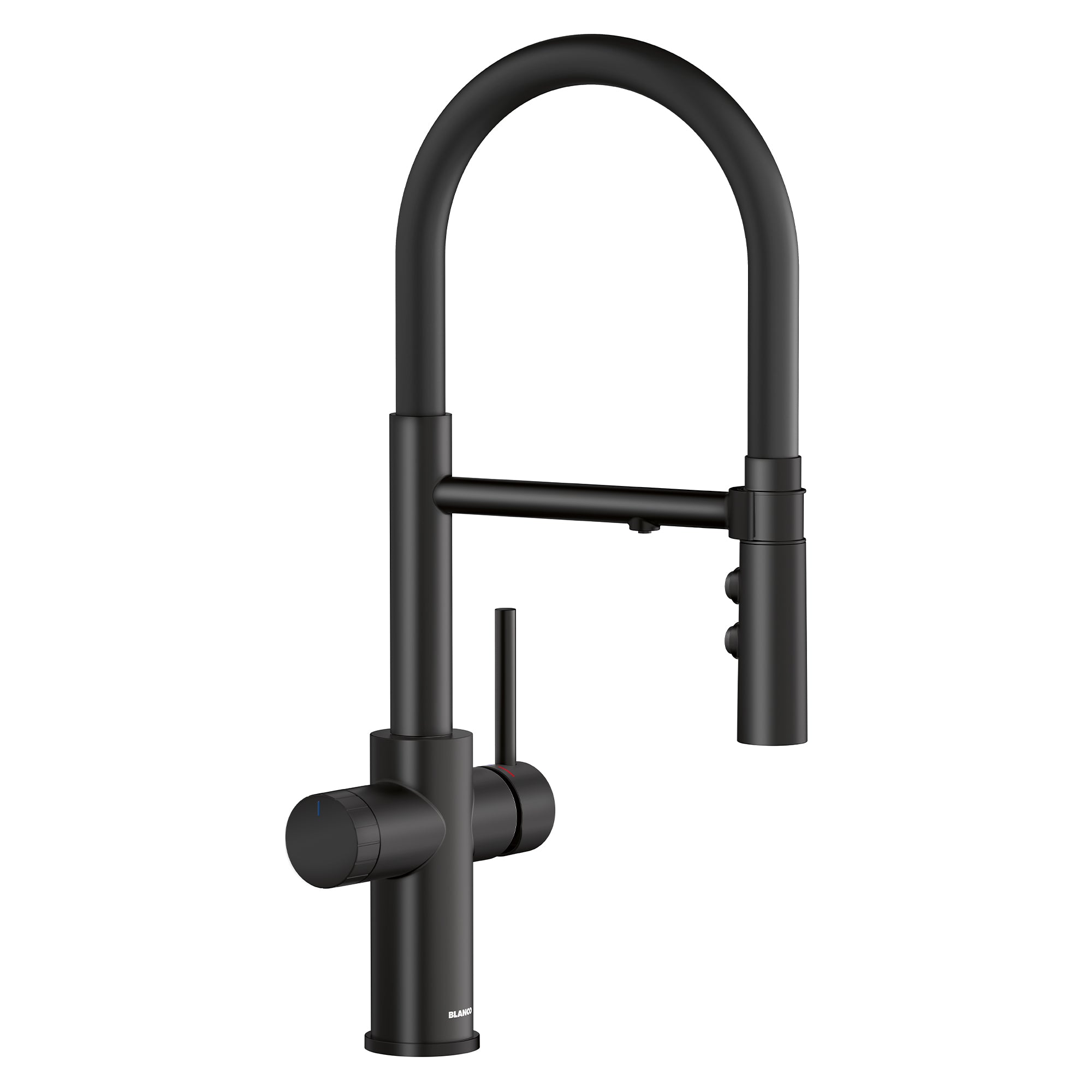 Blanco - 442992 - Catris Flexo Filter-Ready Semi-Pro Pull-Down Dual-Spray Kitchen Faucet - Matte Black
