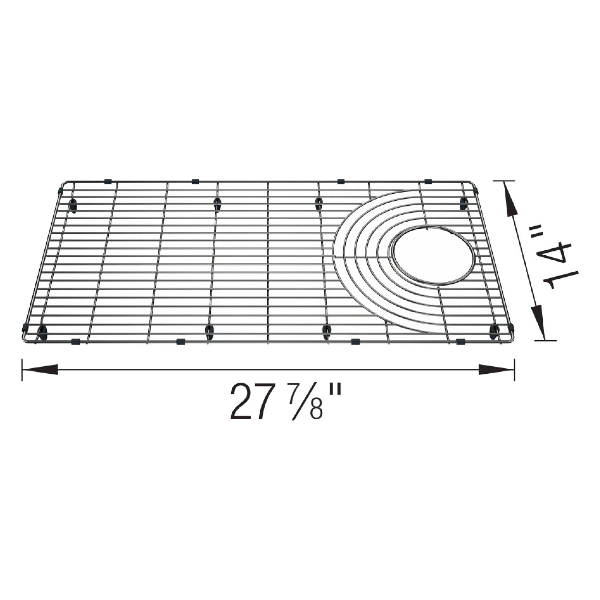 Blanco - 443345 - Stainless Steel Sink Grid for Inteos 33" Workstation Sink - Dimension Shot
