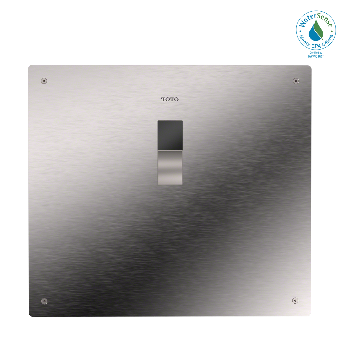 TOTO ECOPOWER Touchless 1.0 GPF High-Efficiency Concealed Toilet Flushometer Valve for Back Spud with 14 x 12 Cover Plate, Stainless Steel - TET2UB31#SS