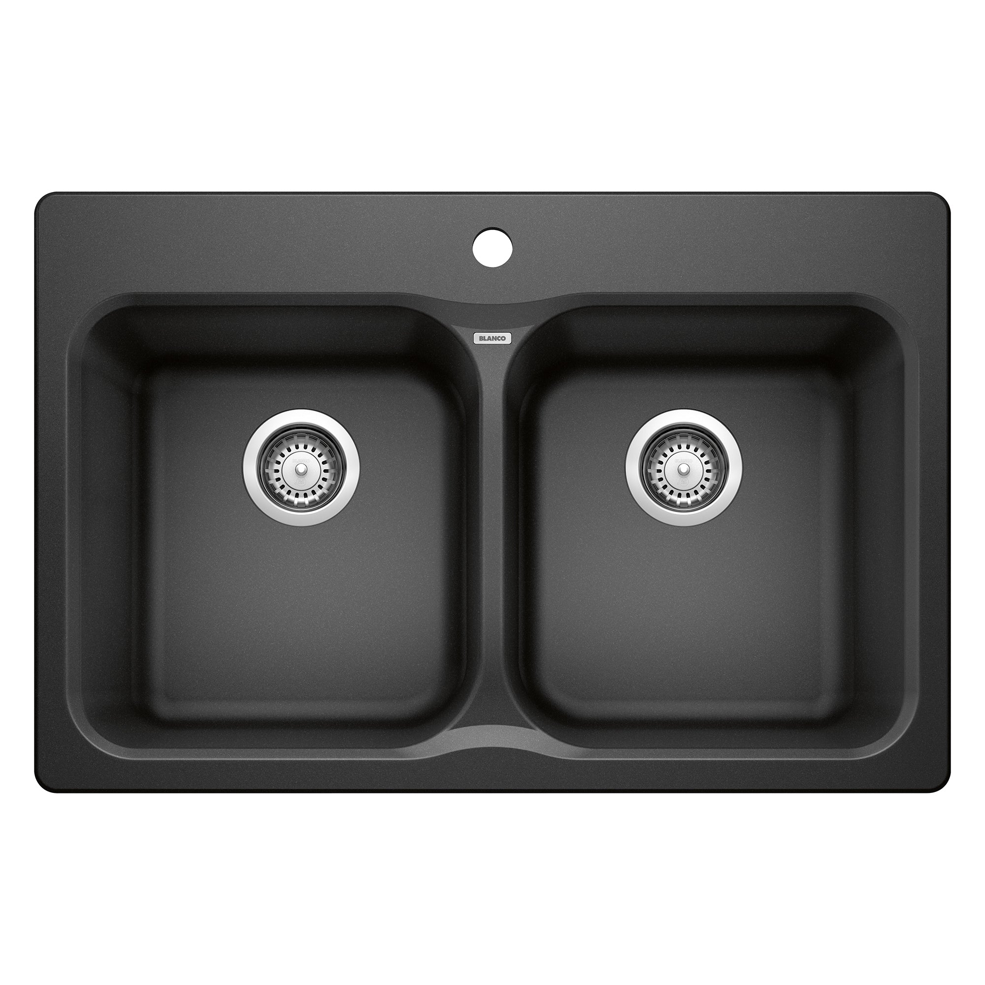 Blanco - 400012 - Vision SILGRANIT 31.5" 50/50 Double Bowl Dual Mount Kitchen Sink - Anthracite