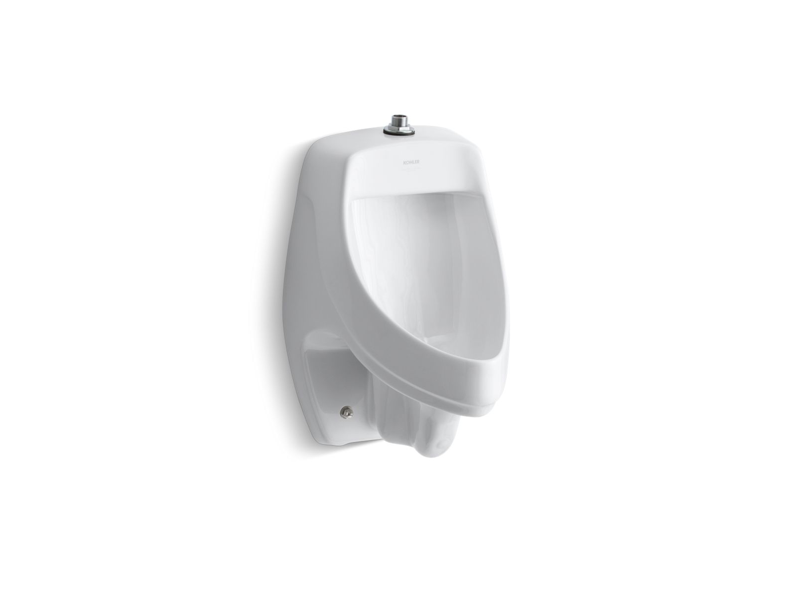 Kohler 5016-ET-0 Dexter Siphon-jet wall-mount 0.5 or 1.0 gpf urinal with top spud