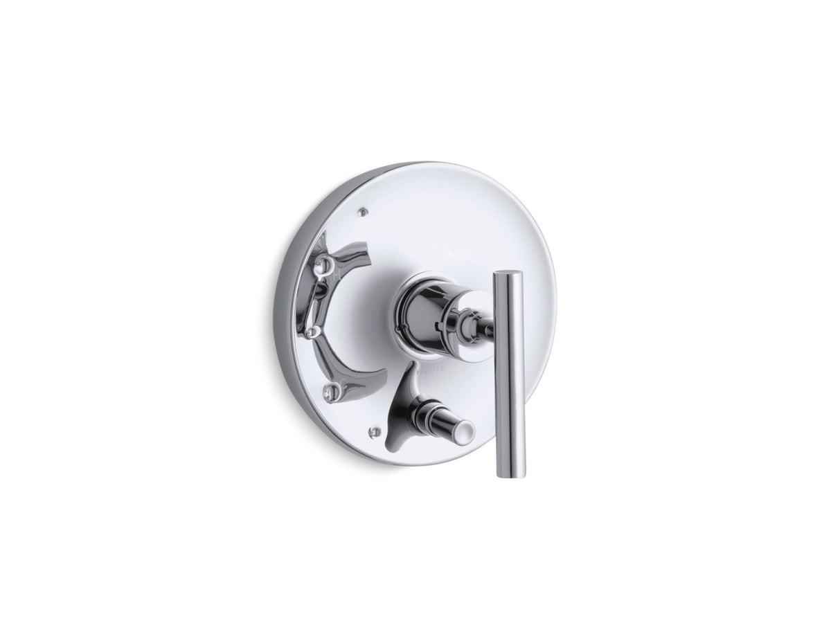 Kohler T14501-4-CP Purist Rite-Temp valve trim with push-button diverter and lever handle