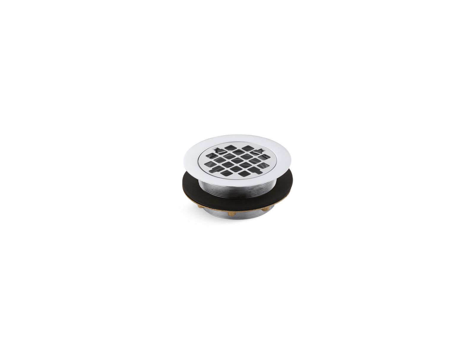Kohler 9132-CP Round shower drain for use with plastic pipe, gasket included